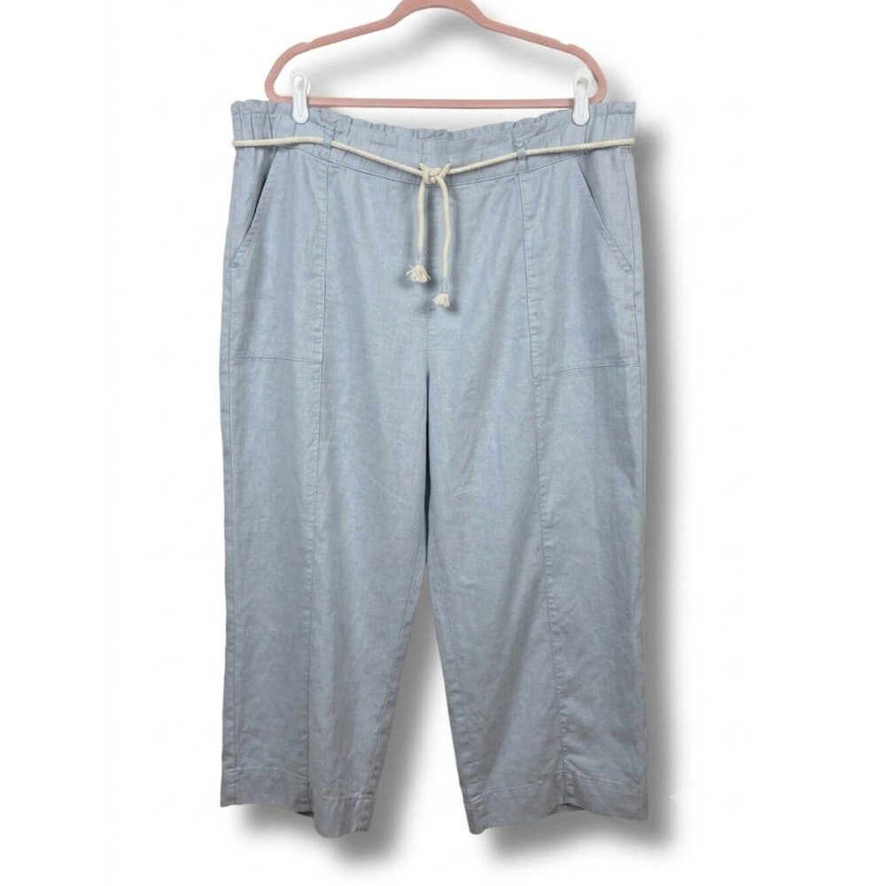Joie | Light Blue Lyocell Wide Leg Drawstring Lounge Pants Size US 2X